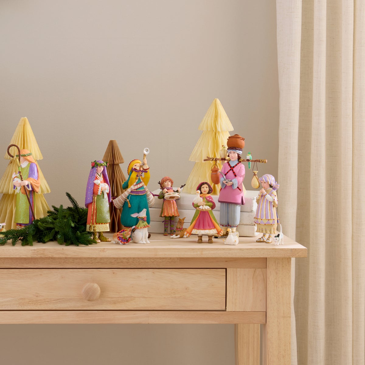 Patience Brewster Nativity Shepherdess with Dog Figures - Image 3