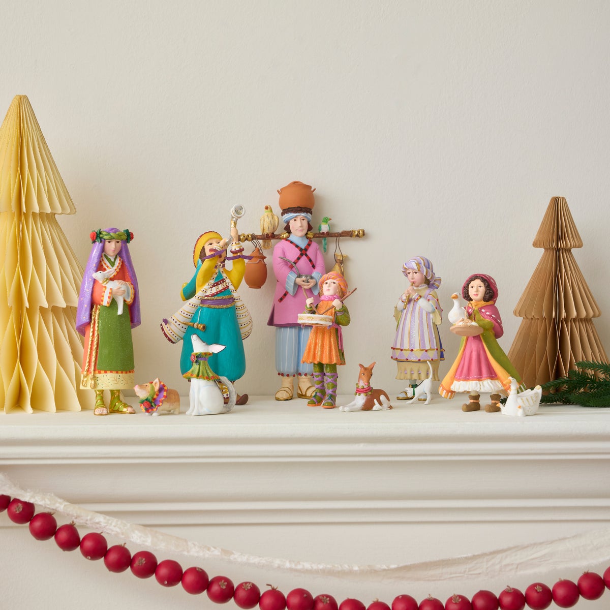 Patience Brewster Nativity Shepherdess with Dog Figures - Image 5
