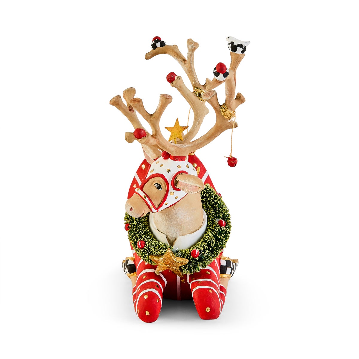 Patience Brewster Dash Away Sitting Prancer Reindeer Figure - Image 6