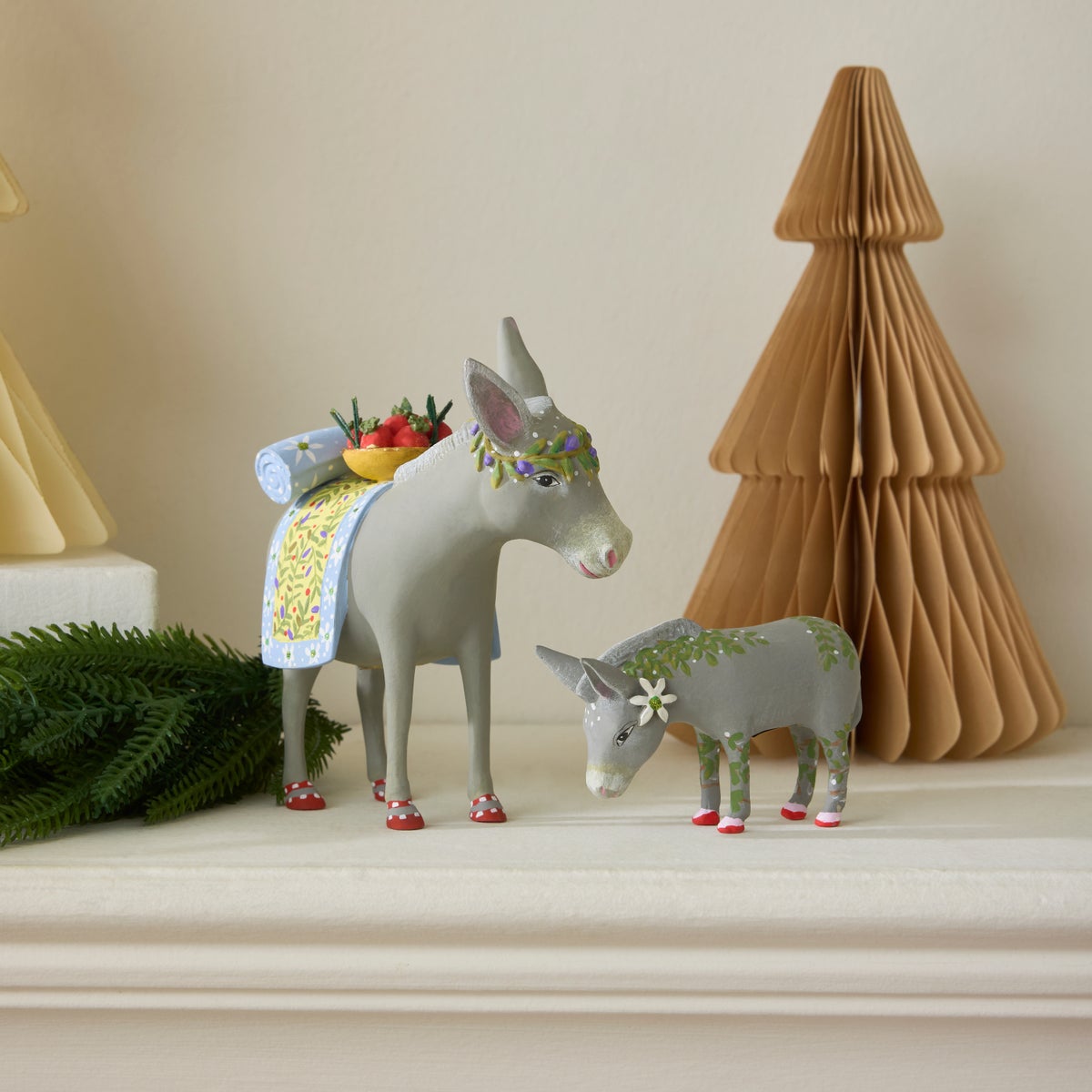 Patience Brewster Nativity Mother & Baby Donkey Figures - Image 2