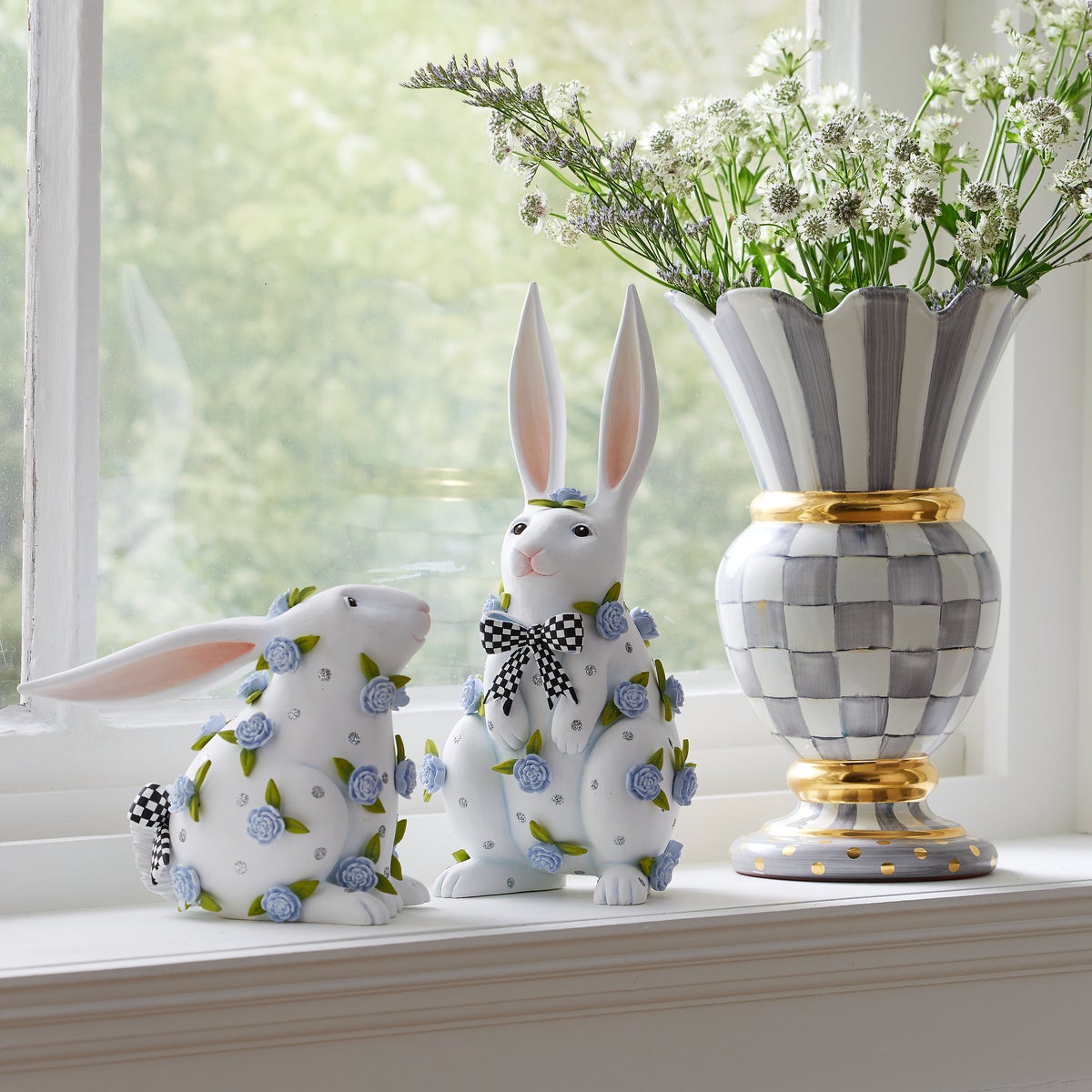 Patience Brewster Periwinkle Peony Standing Rabbit - Image 2