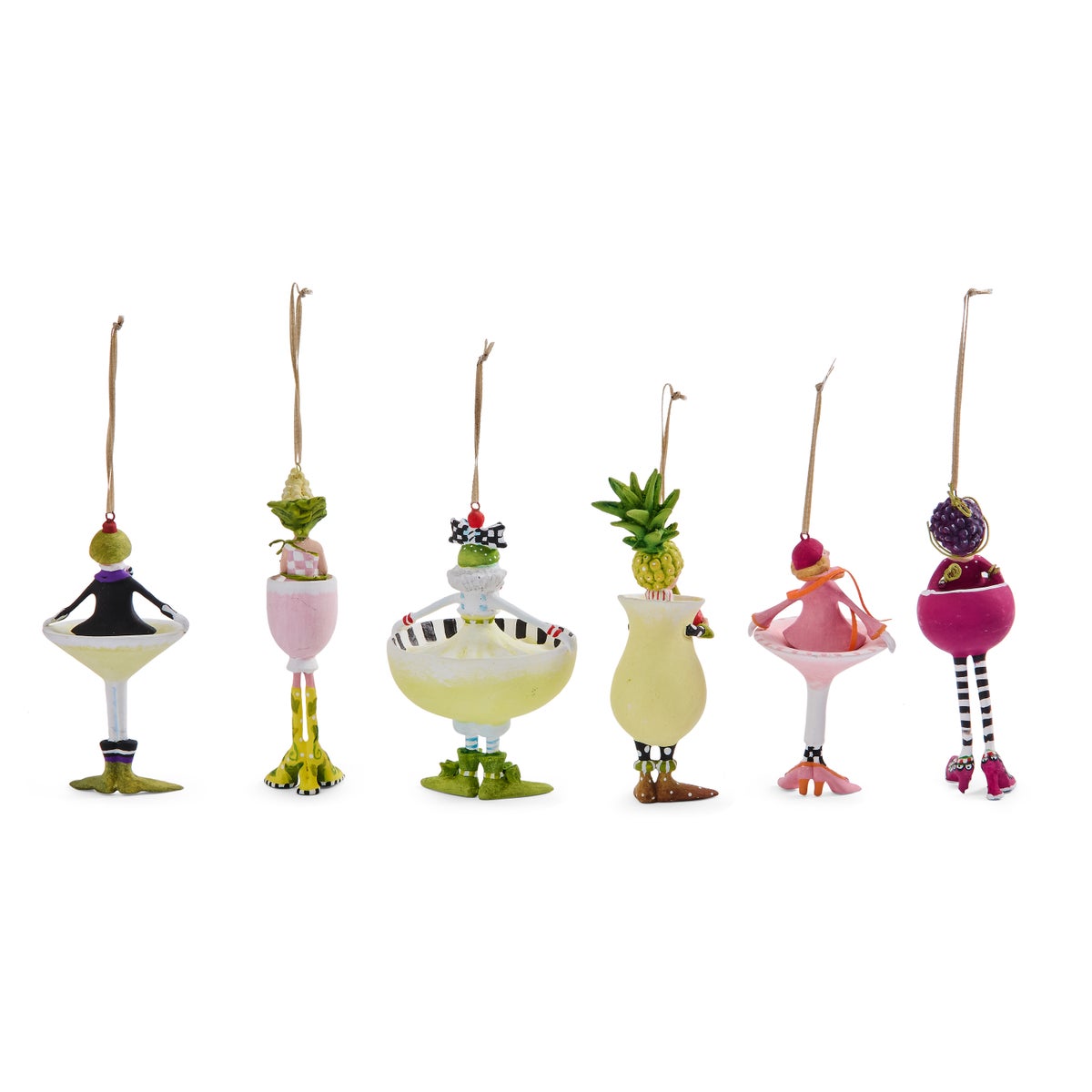 Patience Brewster Mini Cocktail Ornaments, Set of 6 - Image 4