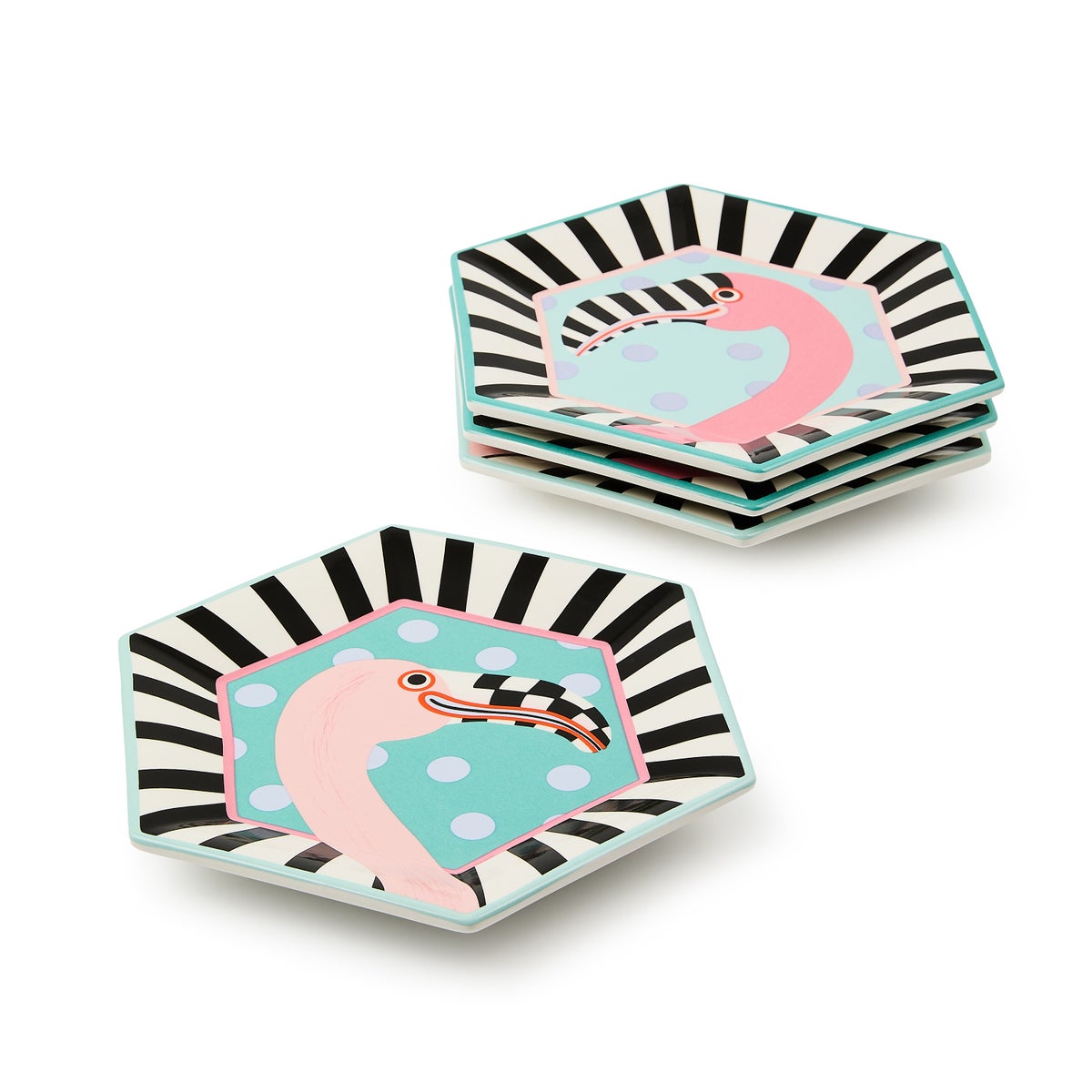 Patience Brewster Flamingo Dessert Plates, Set of 4 - Image 3