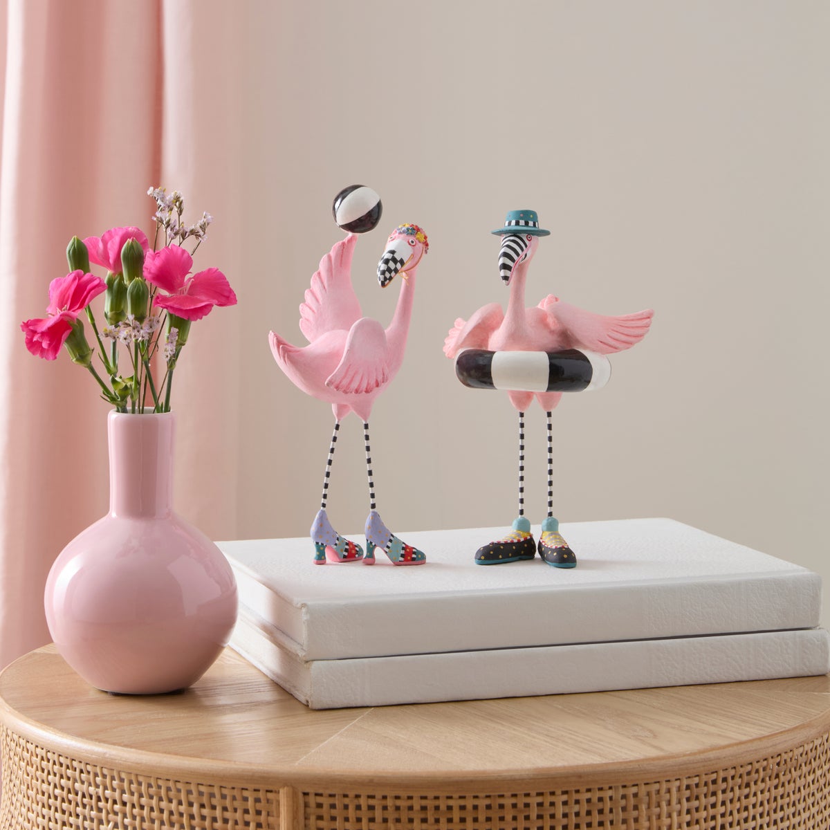 Sheila and Sheldon Flamingo Figurines, Set of 2 - Image 2