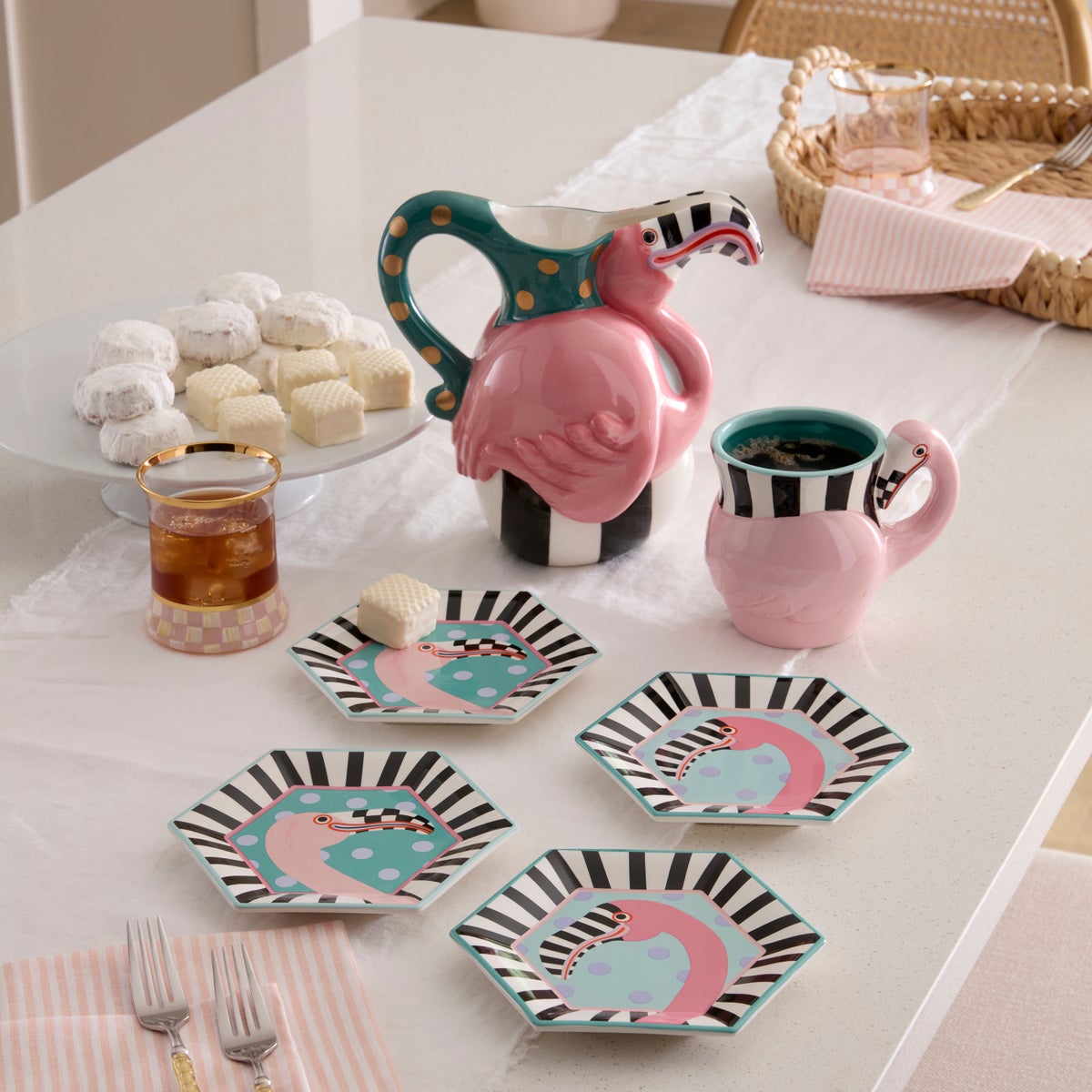 Patience Brewster Flamingo Ceramic Pitcher - Image 4