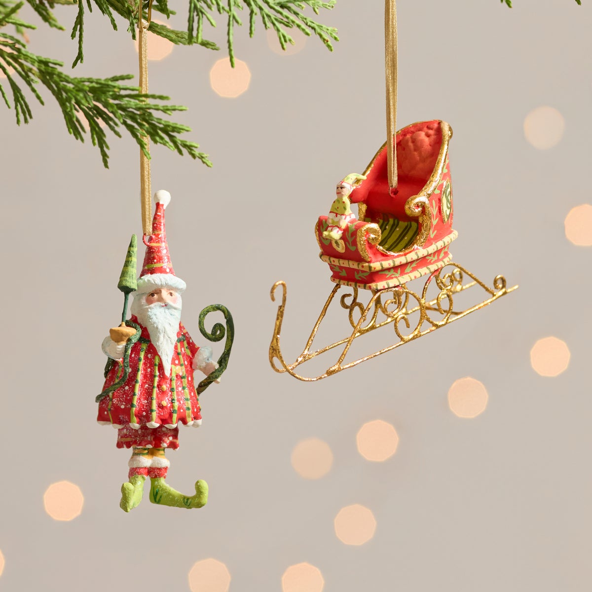 Patience Brewster Dash Away Santa Mini Ornaments Set - Image 2