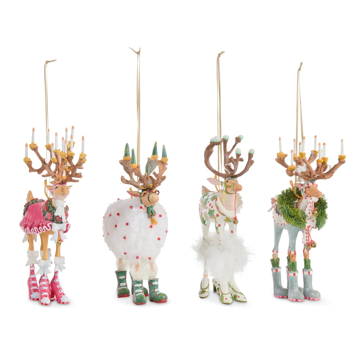 Patience Brewster Dash Away Reindeer Ornament Set