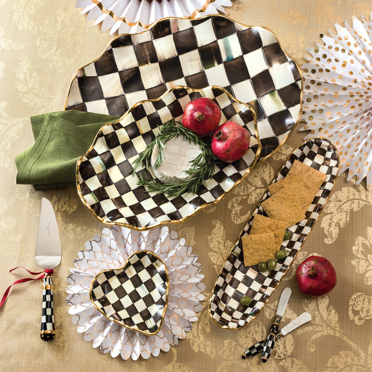 Courtly Check Fluted Heart Plate - Image 7