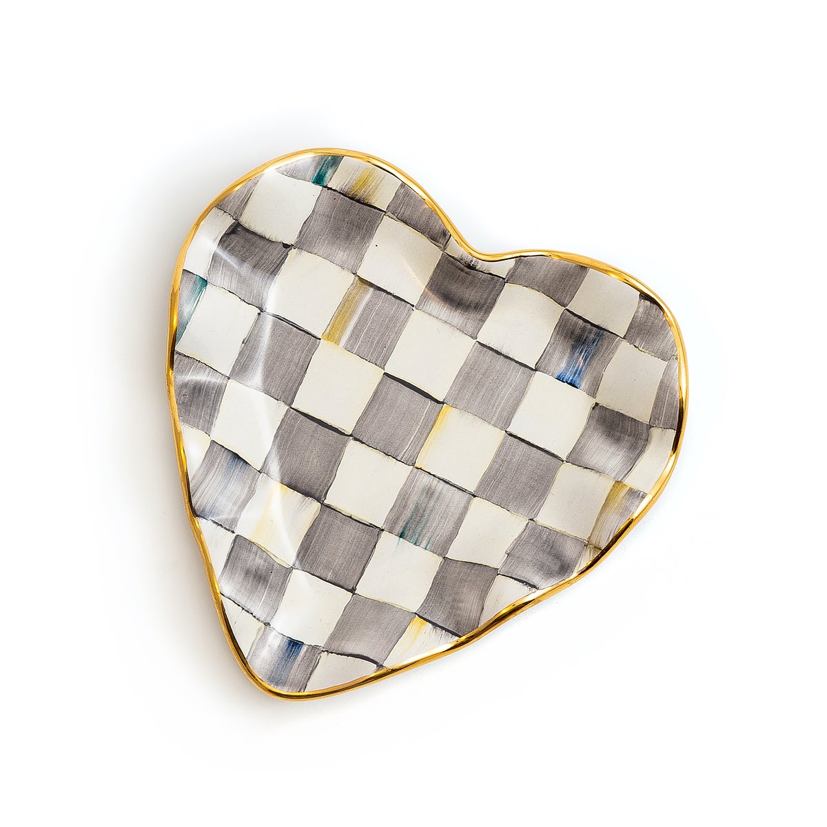 Sterling Check Fluted Heart Plate - Image 3
