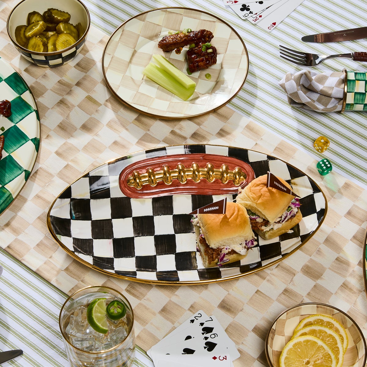Courtly Check Football Platter - Image 5