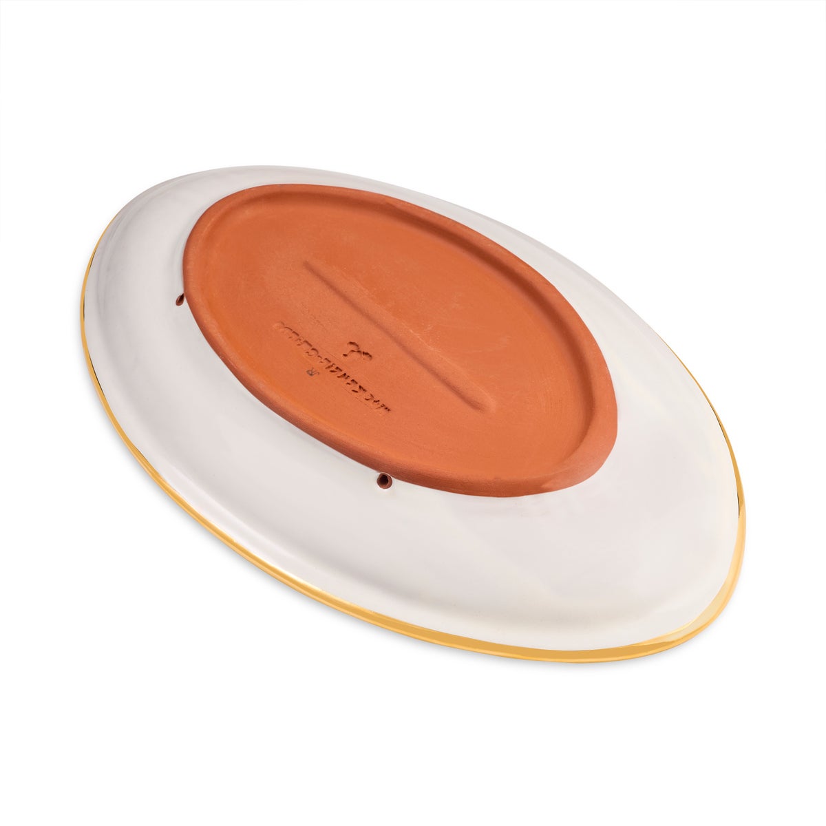Ginger Check Ceramic Football Platter - Image 8