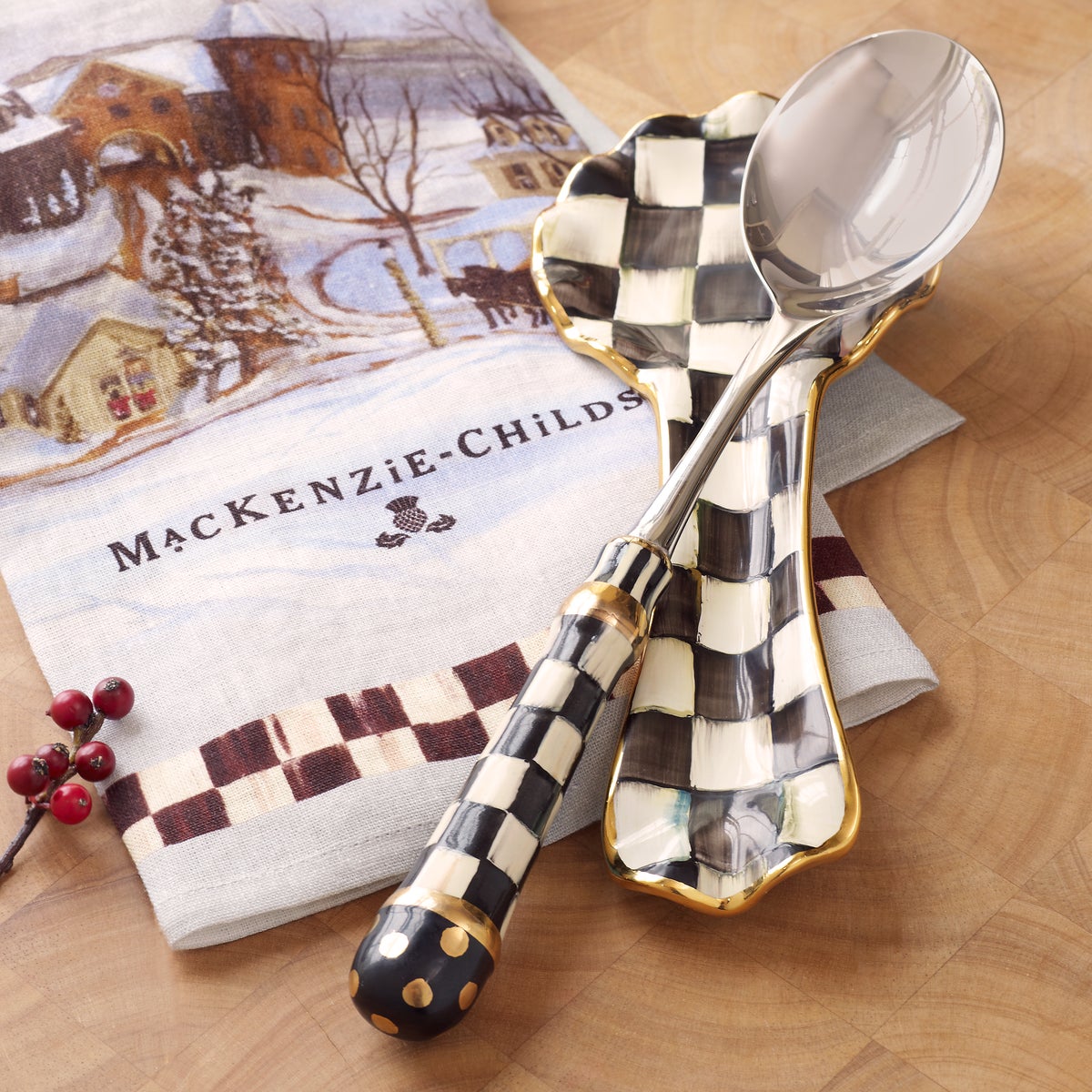 Courtly Check Ceramic Spoon Rest - Image 7