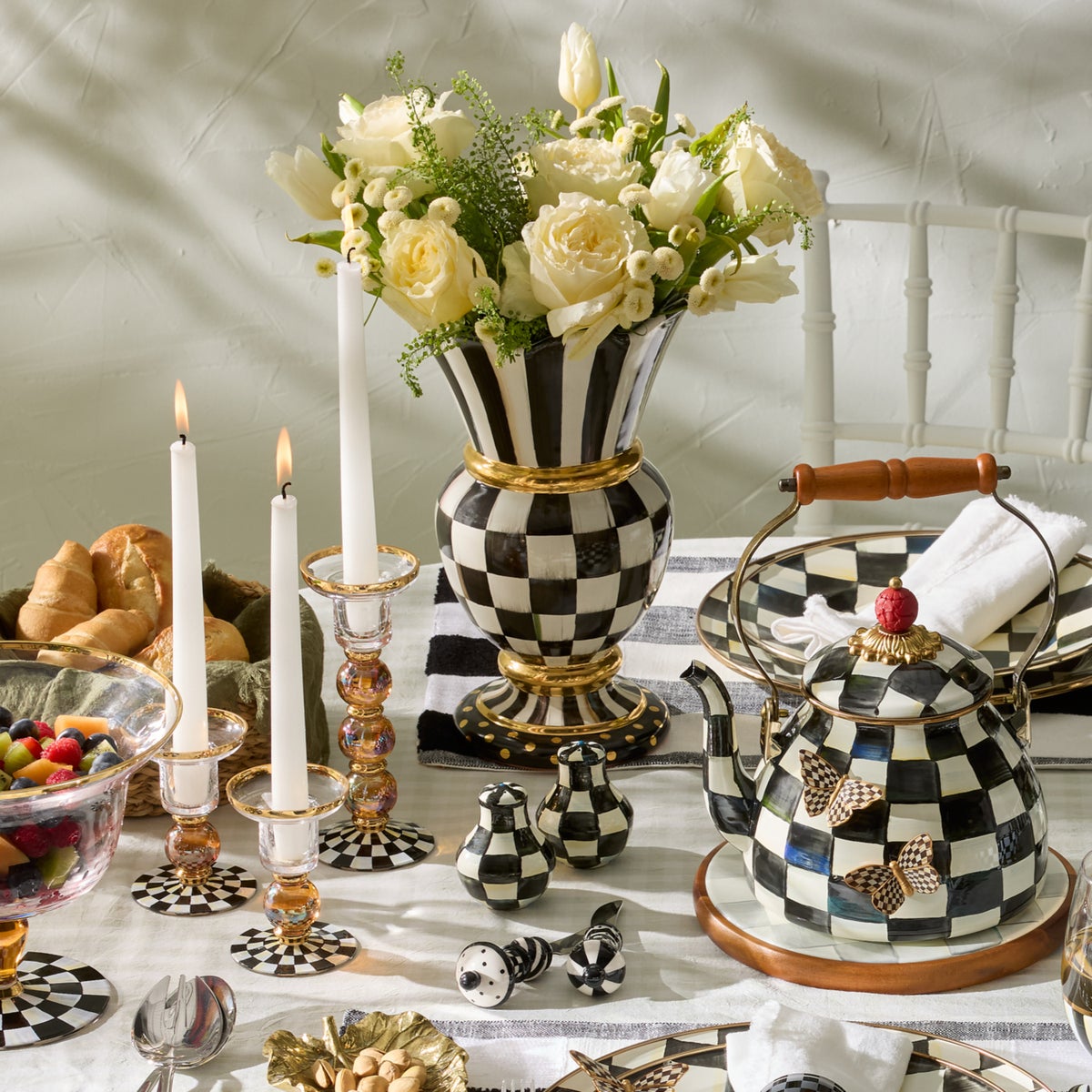Courtly Check Ceramic Great Vase - Image 3