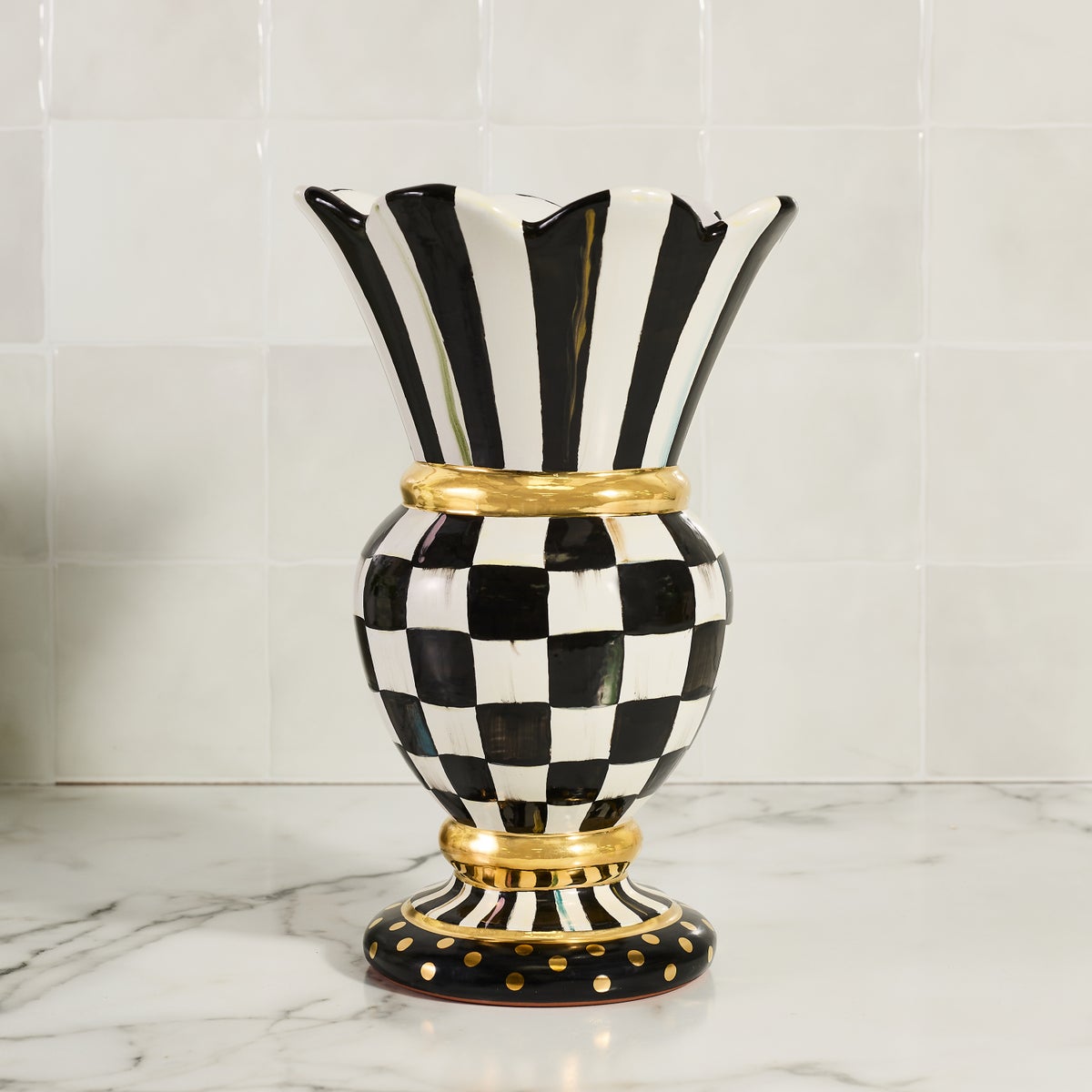 Courtly Check Ceramic Great Vase - Image 7