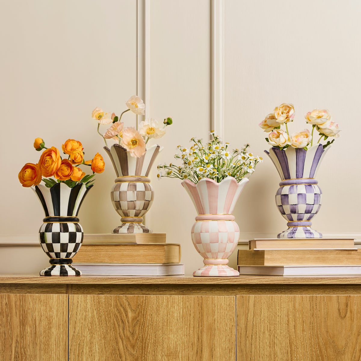 Violet Check Small Great Vase - Image 2
