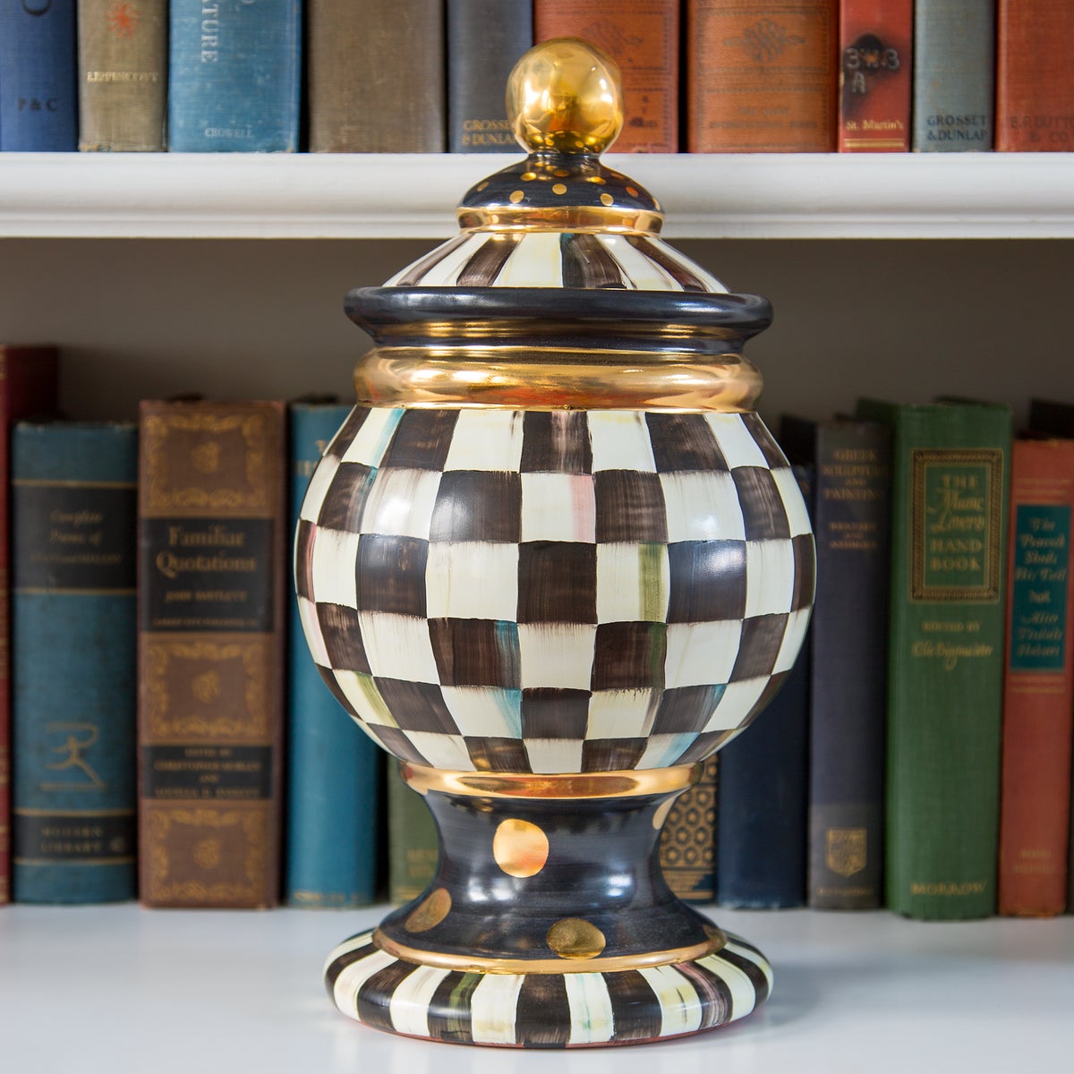 Courtly Check Ceramic Globe Canister - Image 6