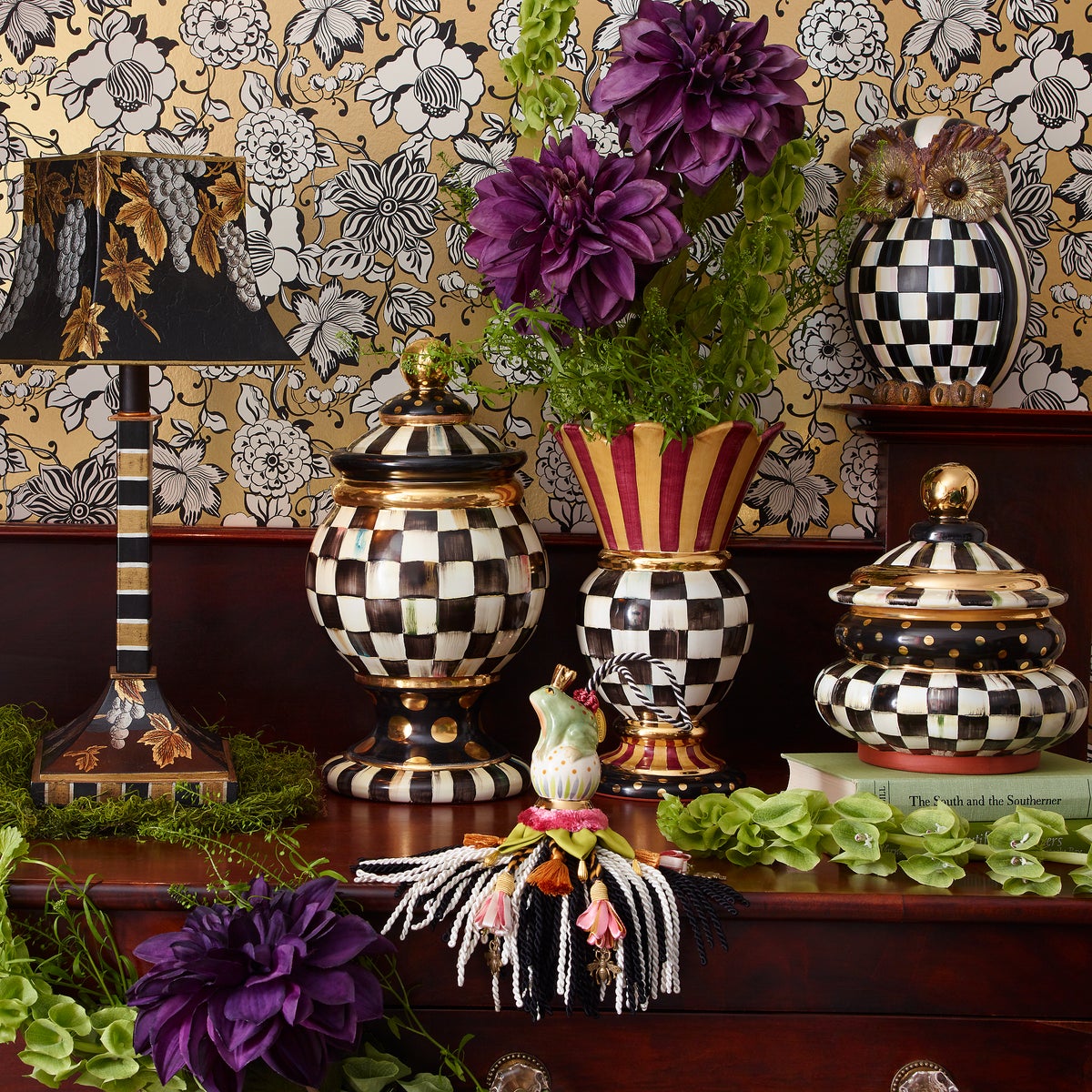 Courtly Check Ceramic Globe Canister - Image 7