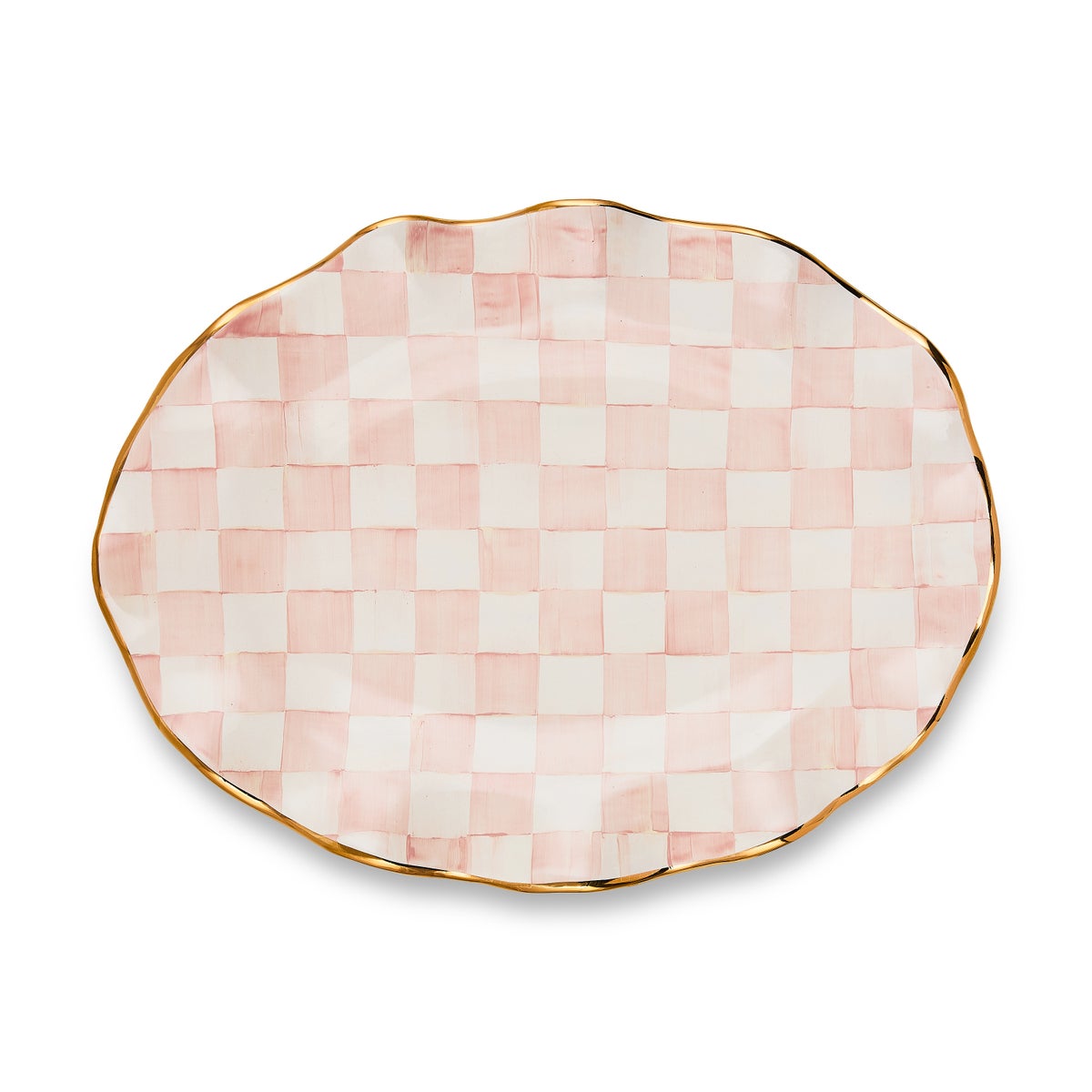 Rosy Check Ceramic Large Serving Platter - Image 3