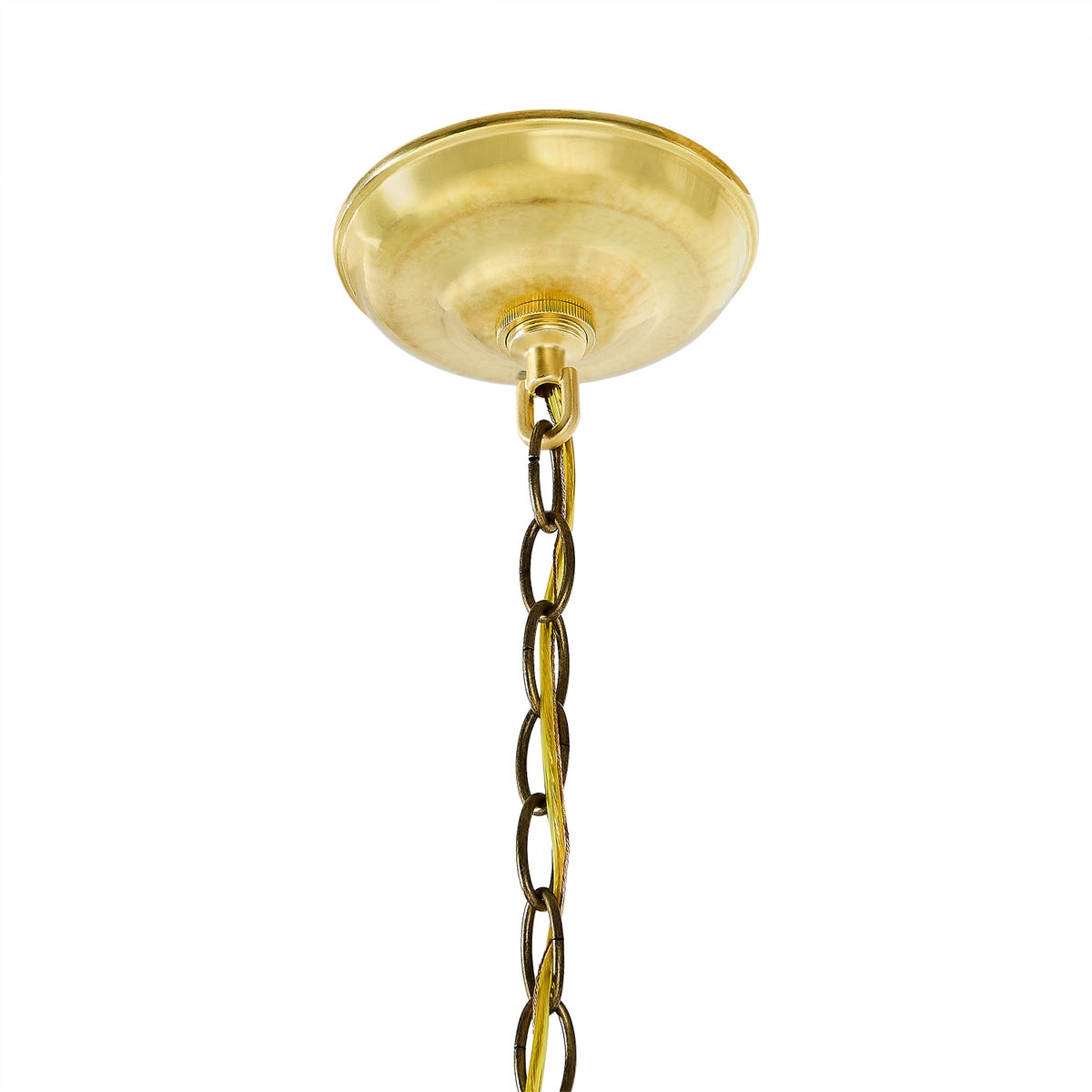 Mocha Check Medium Ceramic Pendant Lamp - Image 2