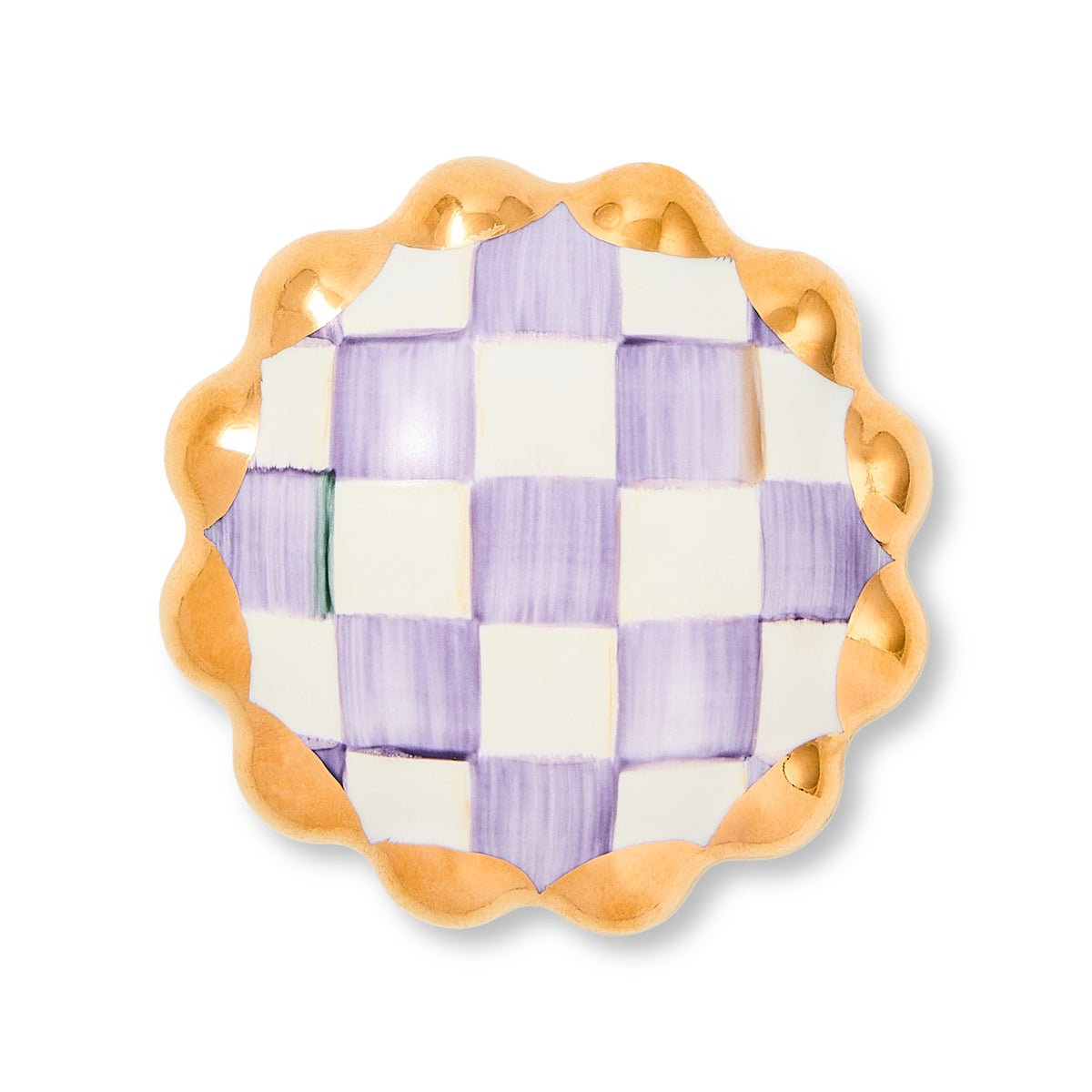 Violet Check Round Knob