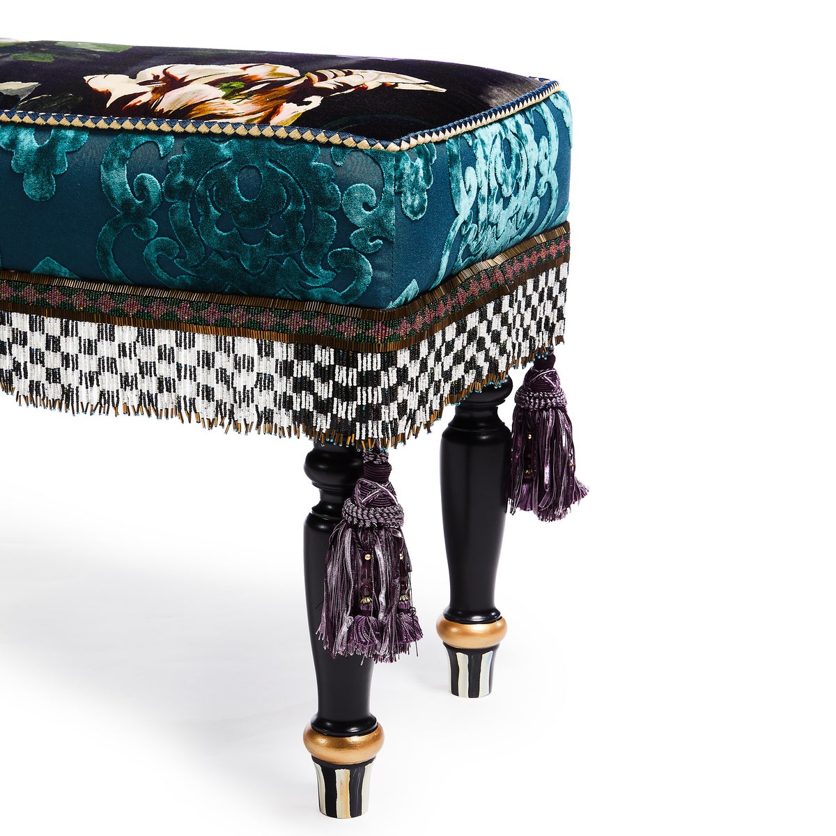 Moonlight Garden Floral Scuttlebutt Bench - Image 6
