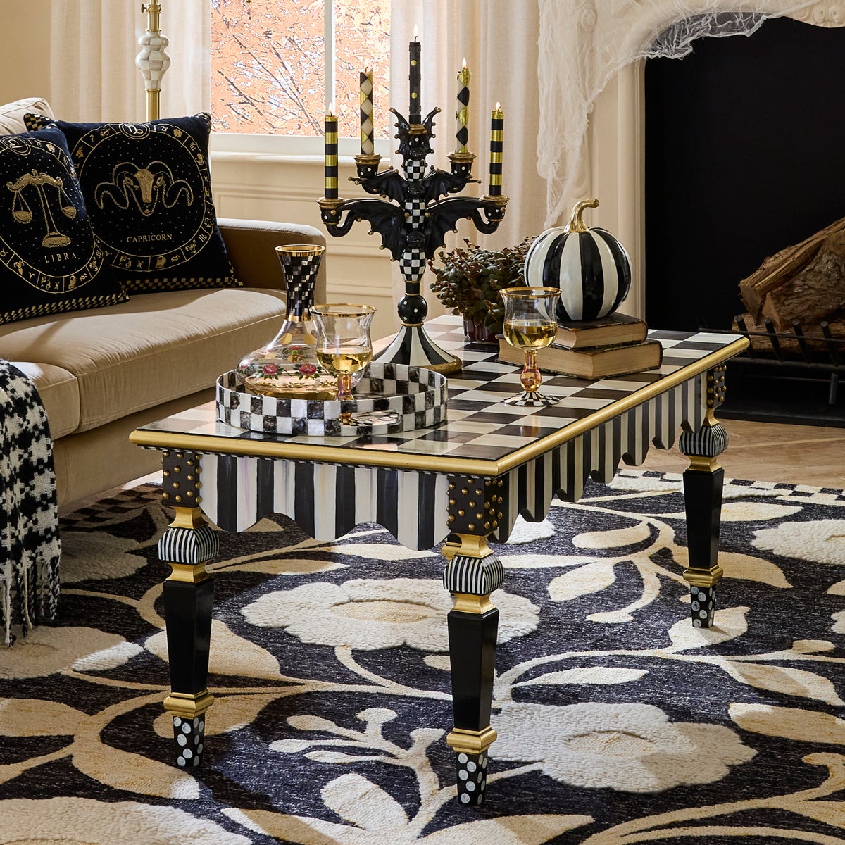 Courtly Check & Stripe Coffee Table - Image 2