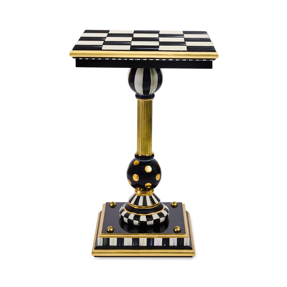 Courtly Brass & Ceramic Accent Table - Image 3