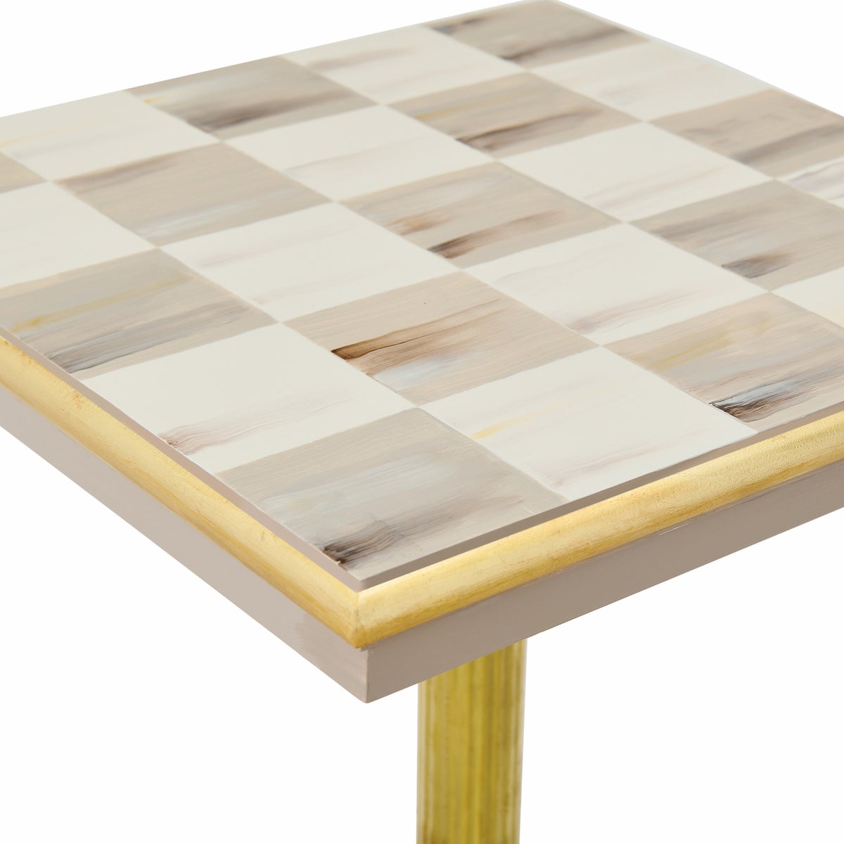 Mocha Brass & Ceramic Accent Table - Image 2