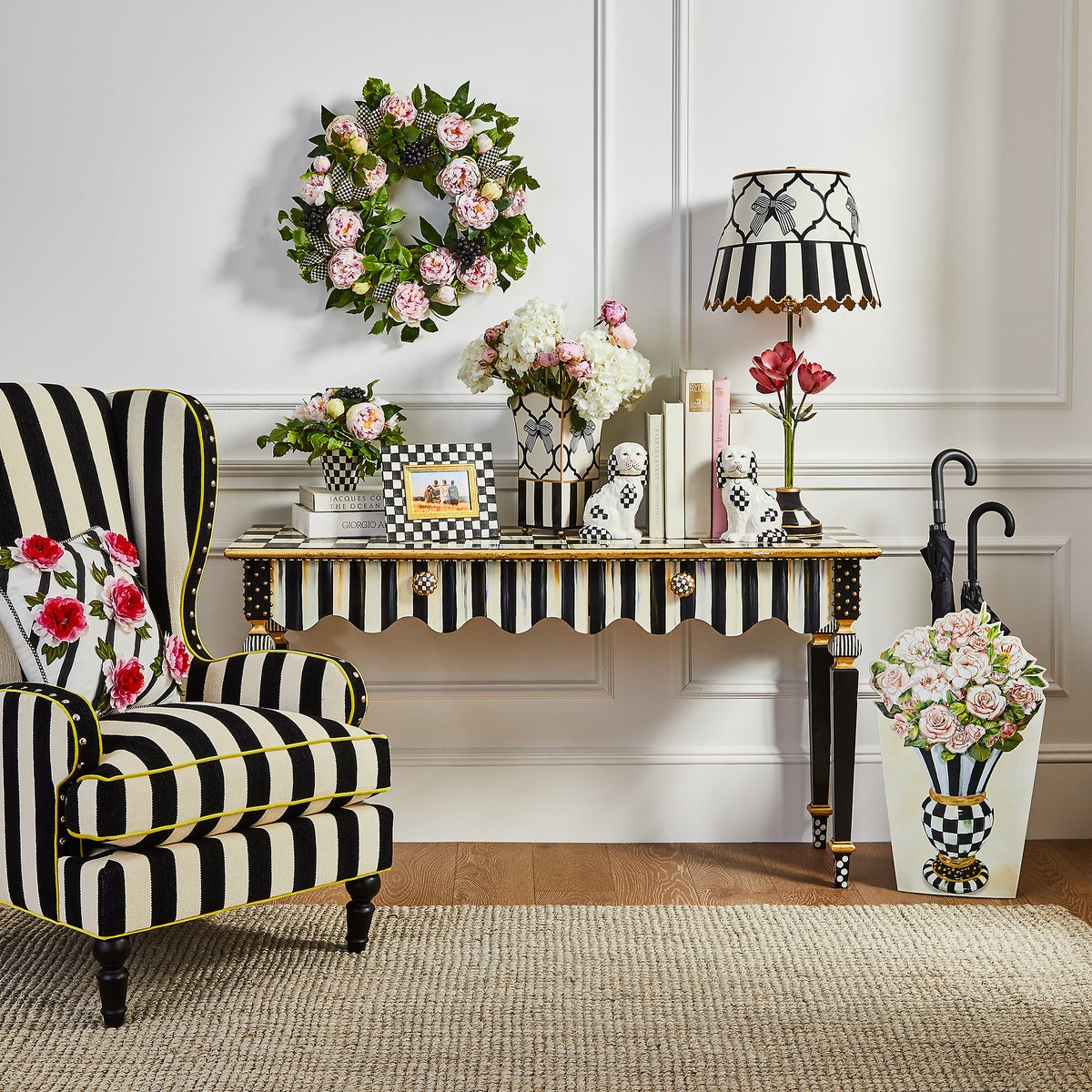 Courtly Stripe Console Table - Image 3