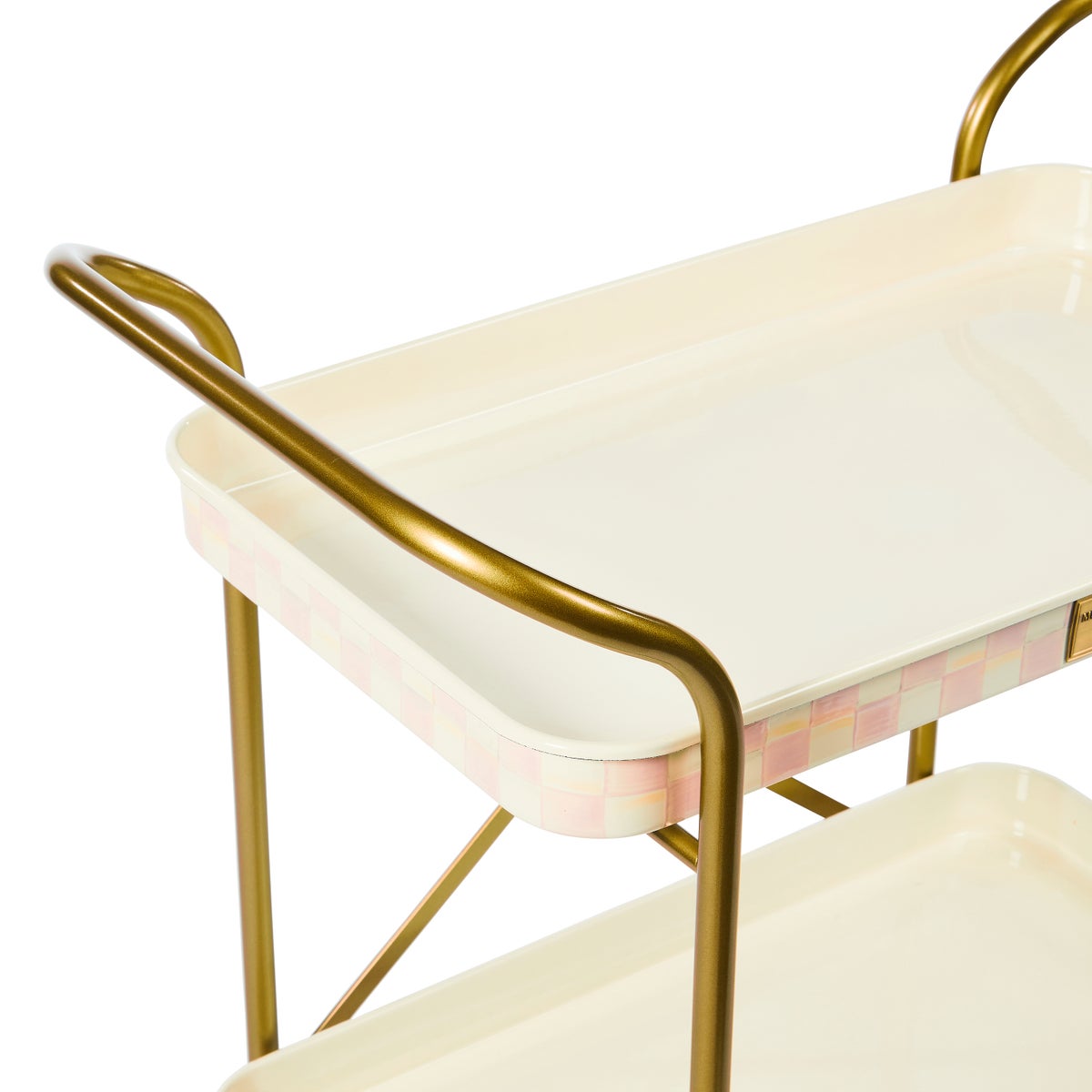 Rosy Check 2-Tier Kitchen Cart - Image 5