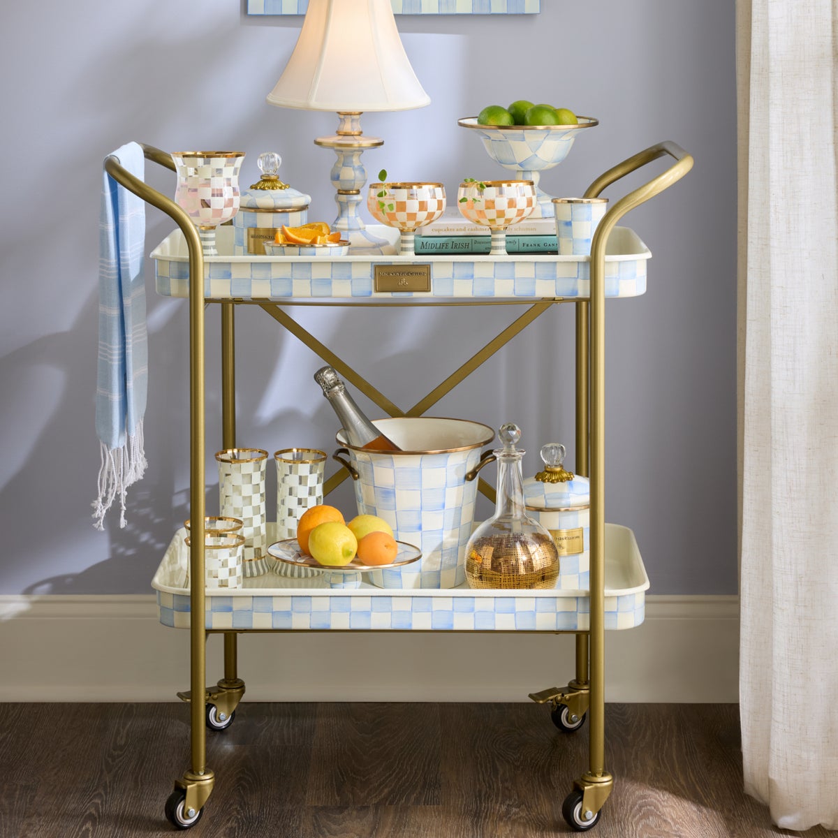 Sky Check 2-Tier Kitchen Cart - Image 2