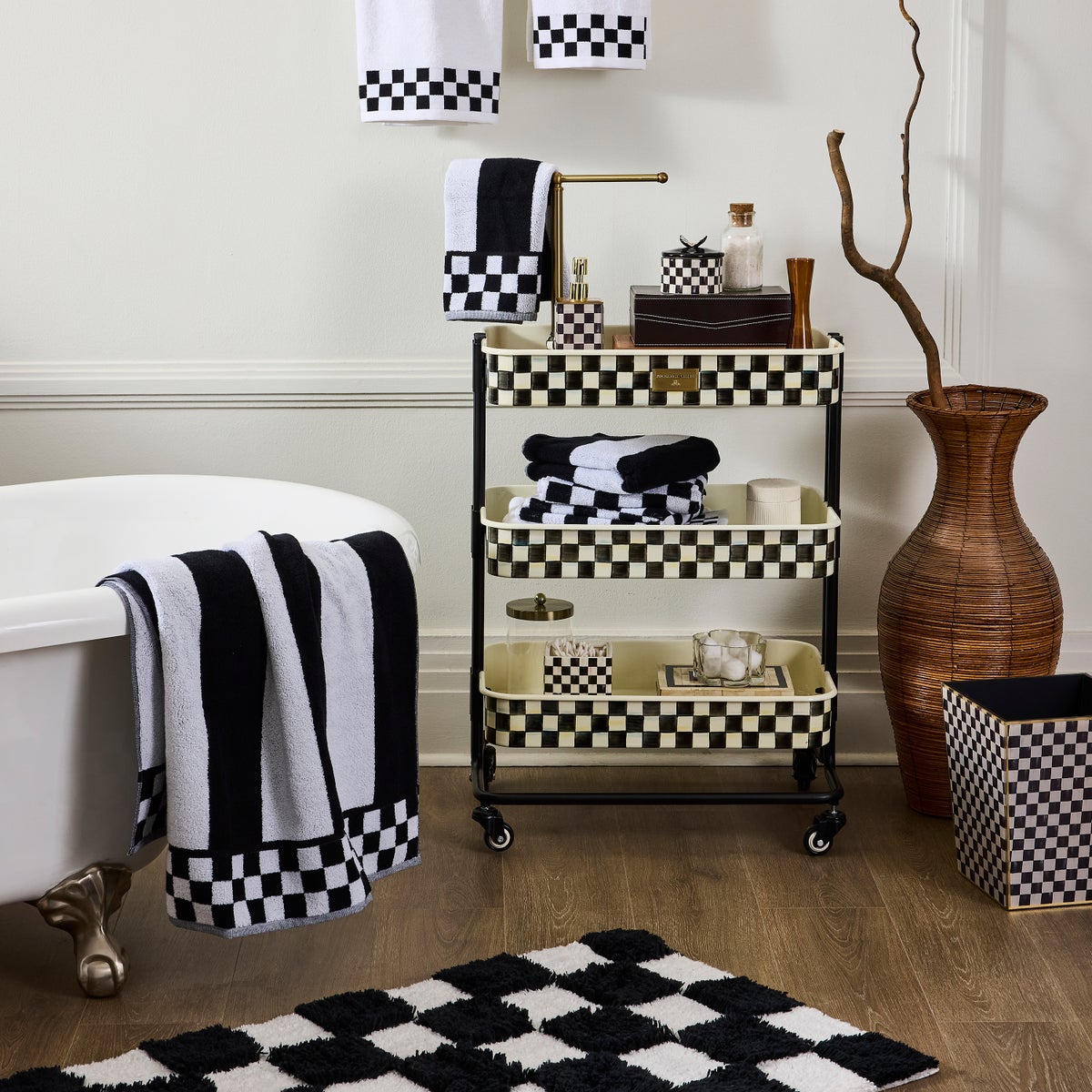 Courtly Check 3-Tier Kitchen Cart - Image 3