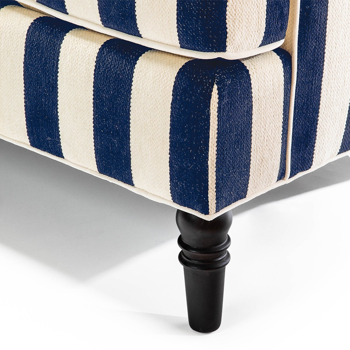 Marquee Navy Stripe 2-Piece Right Arm Chaise Sectional - Image 5