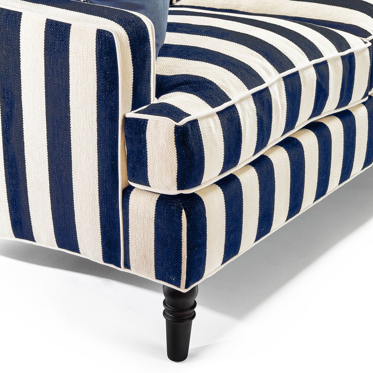 Marquee Navy Stripe 2-Piece Left Arm Chaise Sectional - Image 3