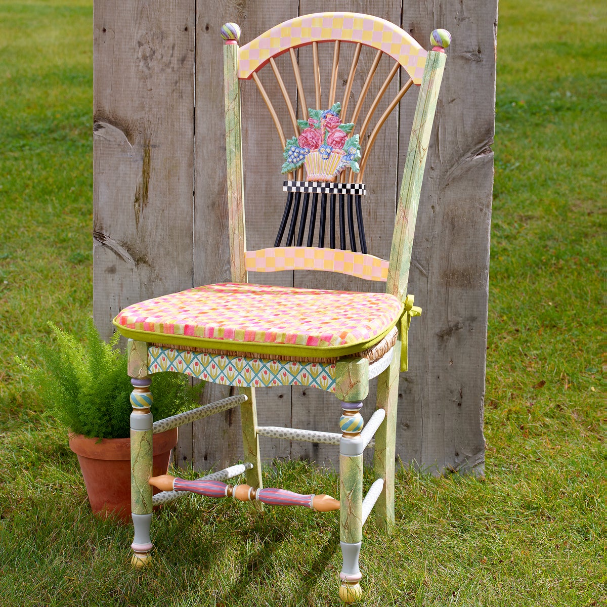 Light Flower Basket Side Chair - Image 5