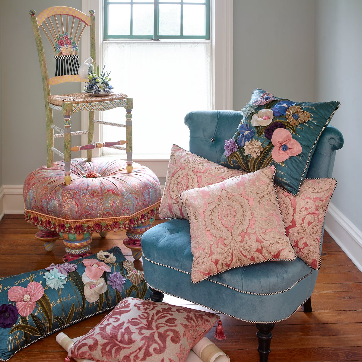 Light Flower Basket Side Chair - Image 7
