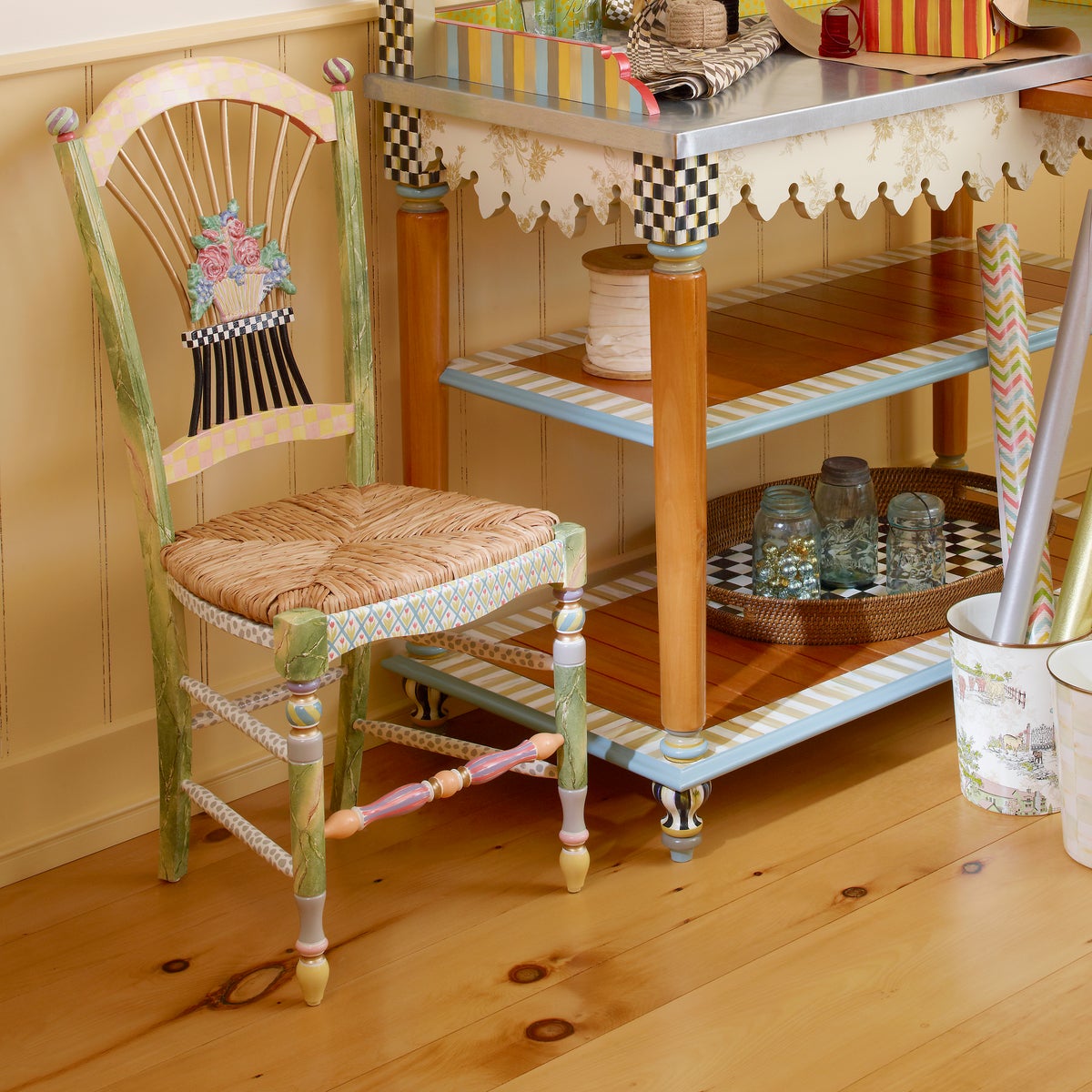 Light Flower Basket Side Chair - Image 8