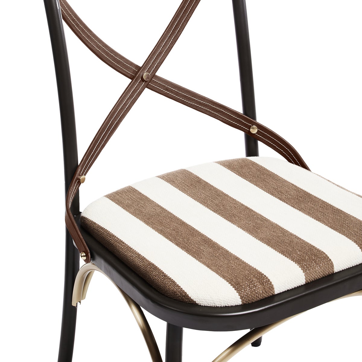 Flatiron Brown Stripe Dining Chair - Image 3