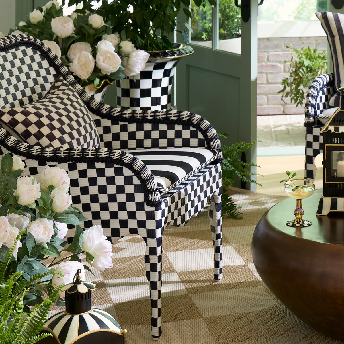 Gambit Check Outdoor Accent Chair - Image 7