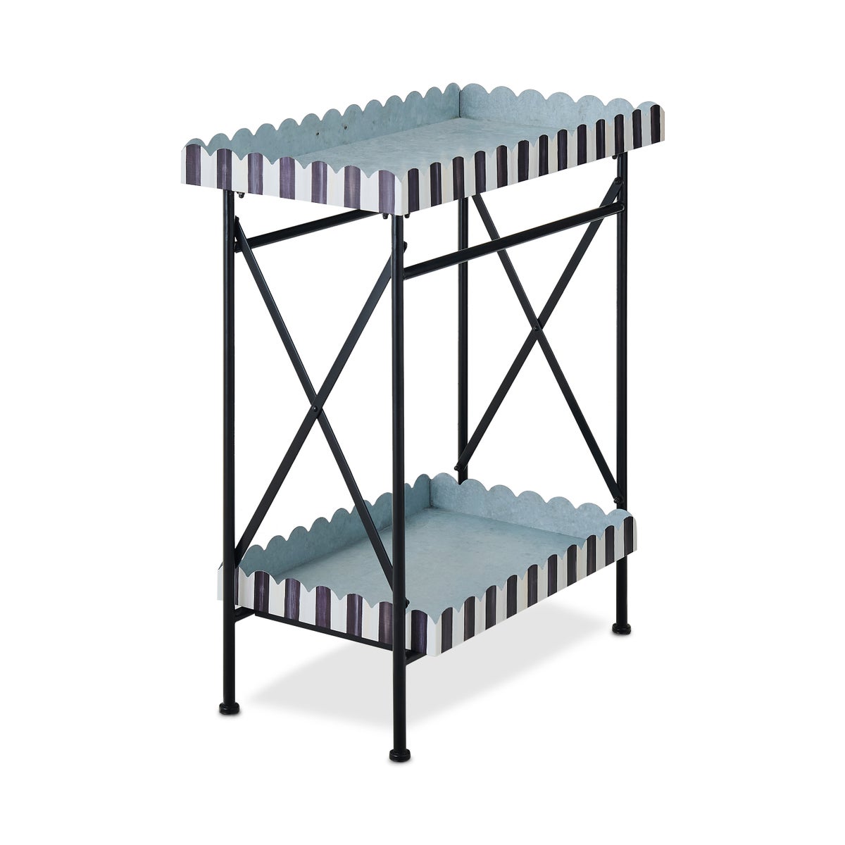 Courtly Stripe Galvanized Indoor/Outdoor Butler - Image 7