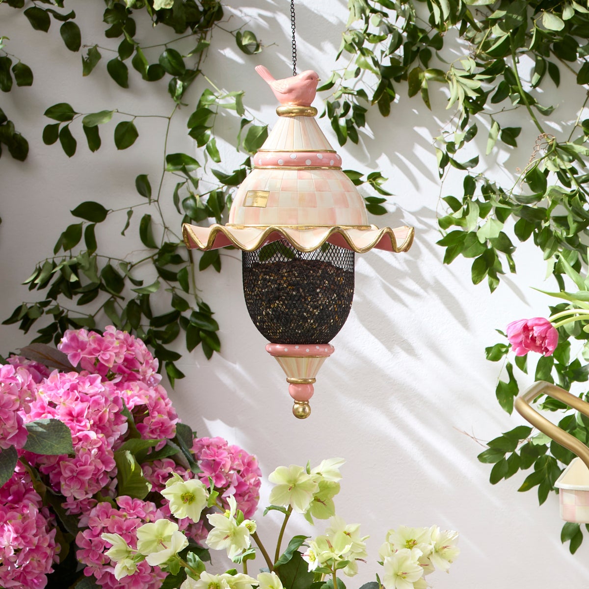 Rosy Check Pendant Bird Feeder - Image 2