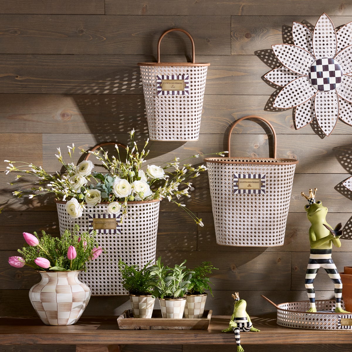 Cane Baskets, Set of 3 - Image 3