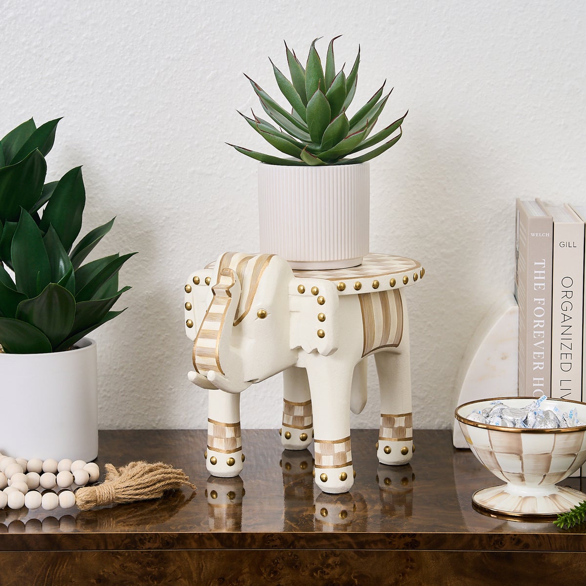 Mocha Elephant Pedestal - Image 2