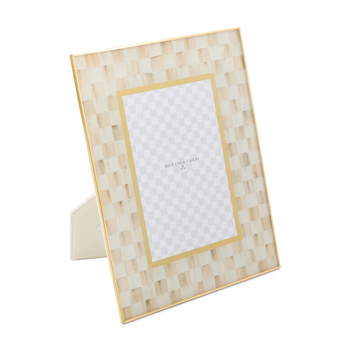Mocha Check 4" x 6" Glass Frame - Image 3