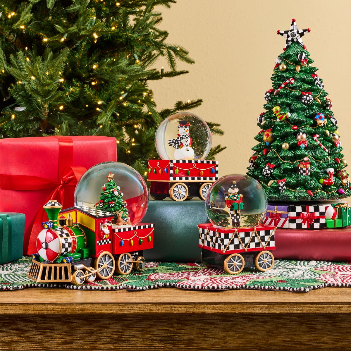 Holiday Train Snow Globe Set, Set of 3 - Image 2