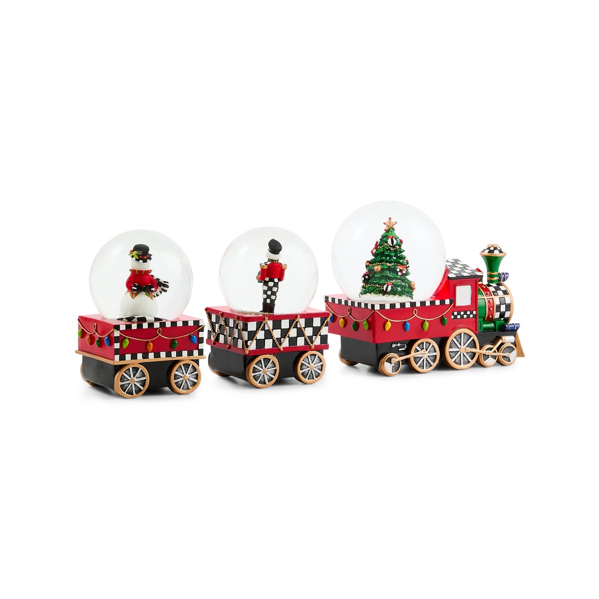 Holiday Train Snow Globe Set, Set of 3 - Image 3
