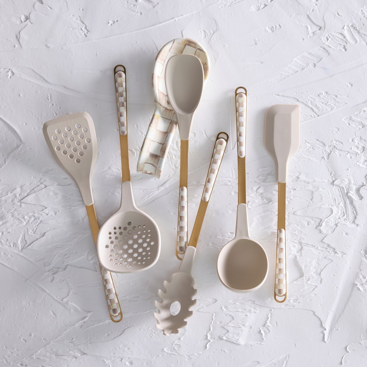 Mocha Check Pasta Spoon - Image 2