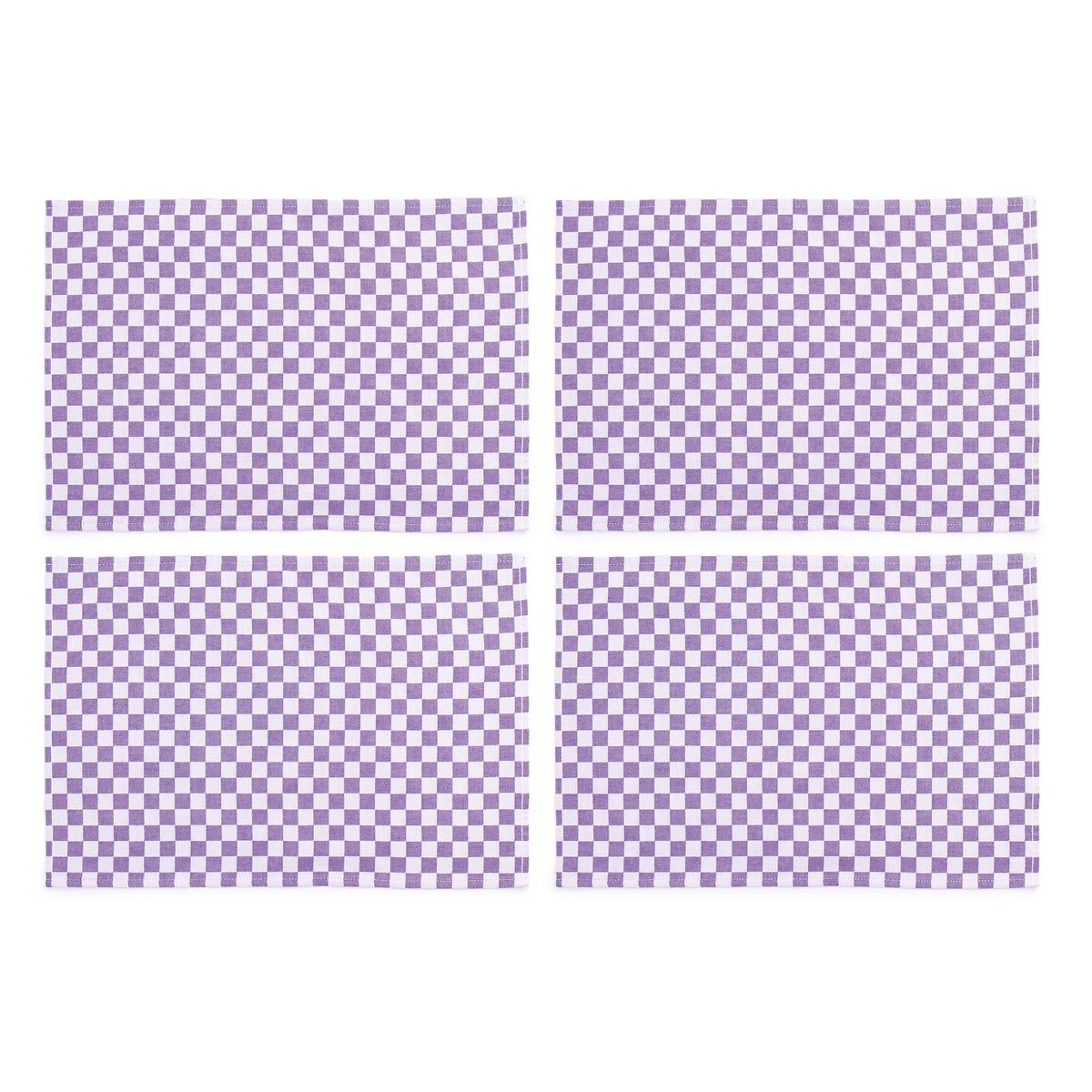 Violet Check Placemat, Set of 4 - Image 3