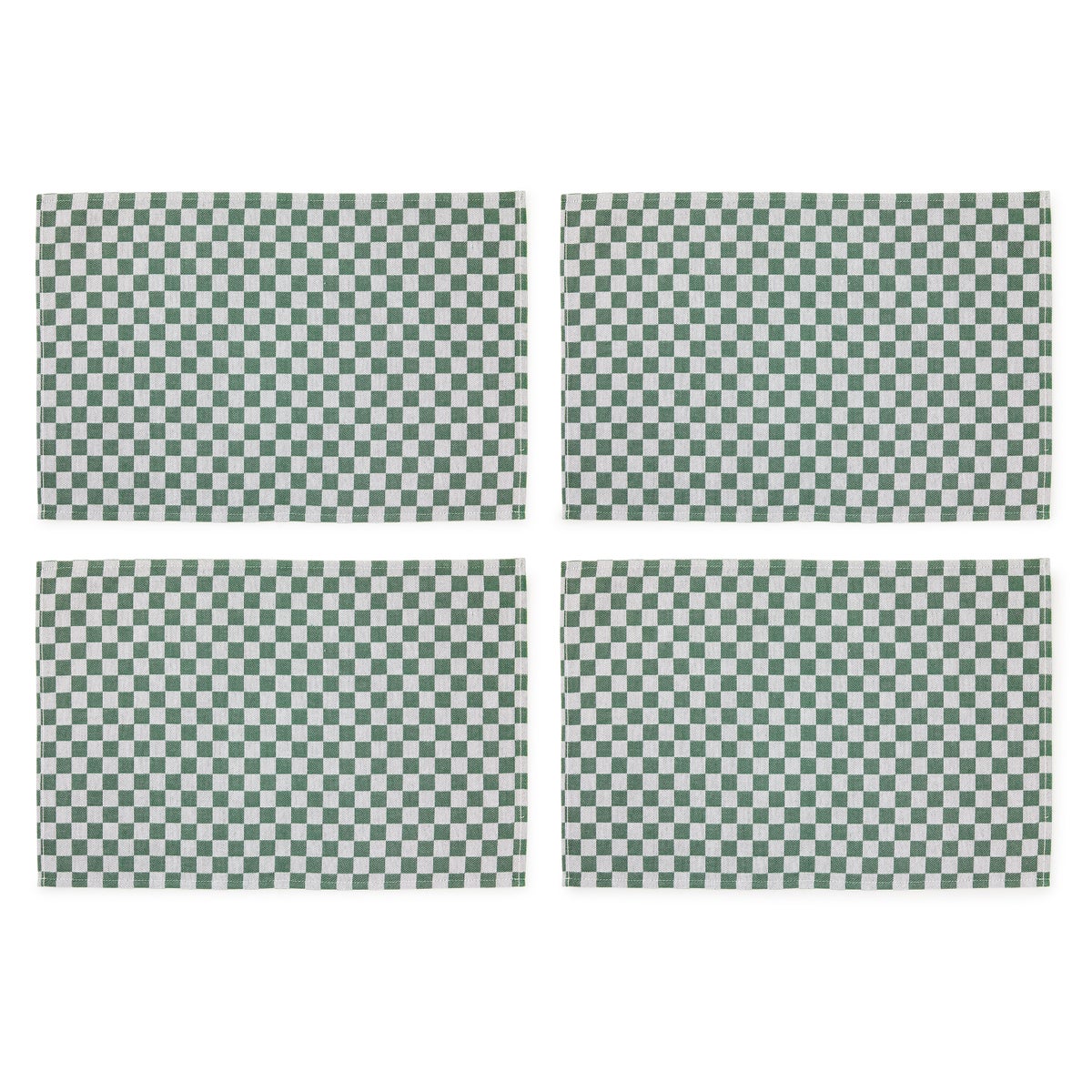 Dark Green Check Placemat, Set of 4 - Image 2