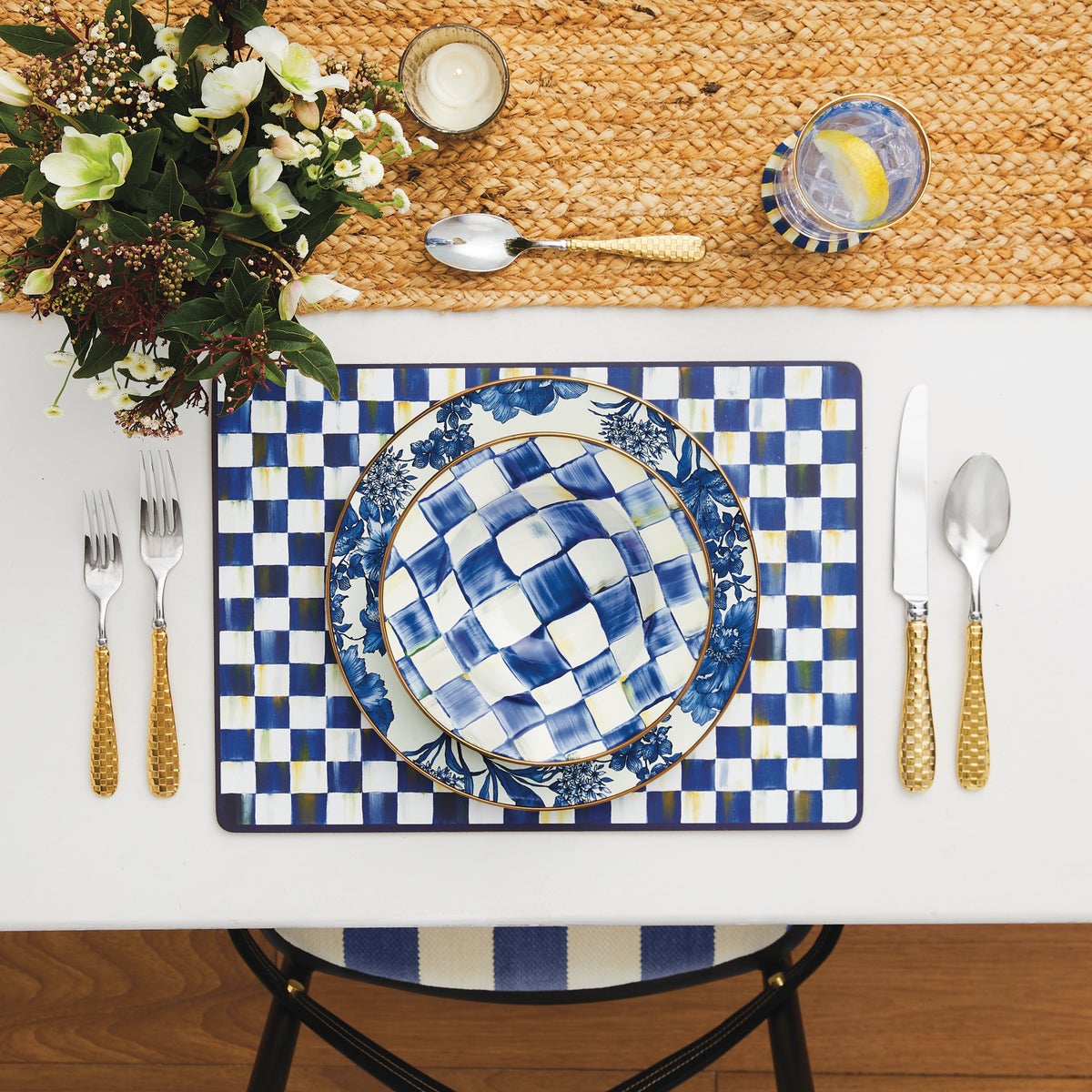 Royal Check Cork Back Placemats, Set of 4 - Image 3